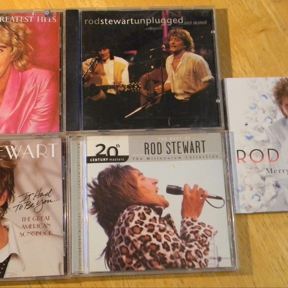 LOT OF 5 ROD STEWART CD  PREOWNED PLAYED GOOD